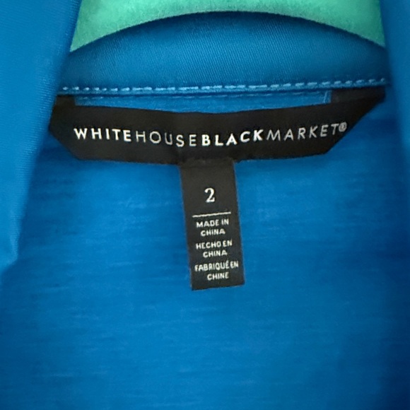 White House Black Market Vibrant Blue Trench Coat - Picture 2 of 6